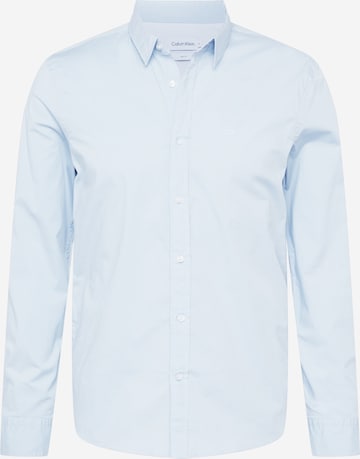 Calvin Klein Button Up Shirt in Blue: front