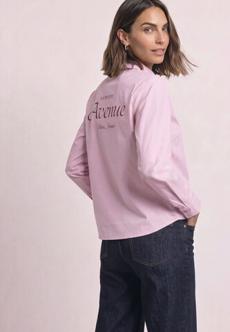 STREET ONE Oxford Hemdbluse mit Backprint in Pink