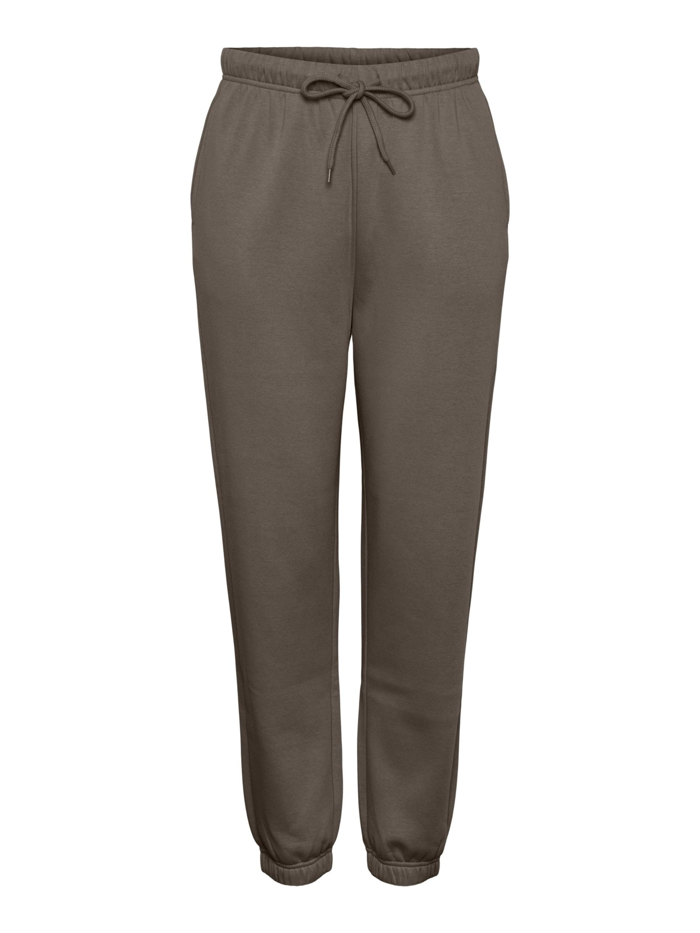 PIECES Püksid 'PCCHILLI', värv pruun: eest vaates