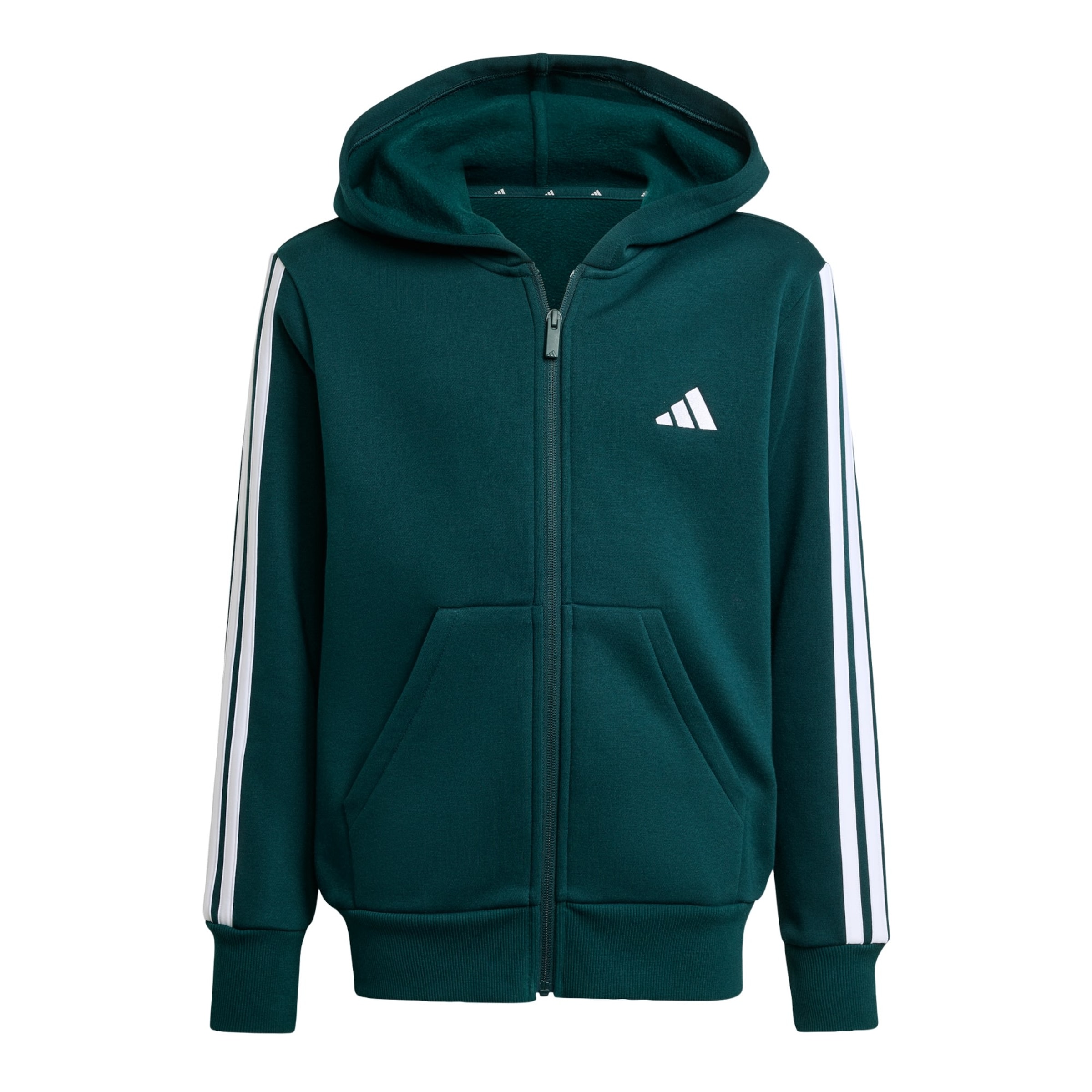 ADIDAS SPORTSWEAR - Sudadera con cremallera deportiva 'Essentials' en verde: frente