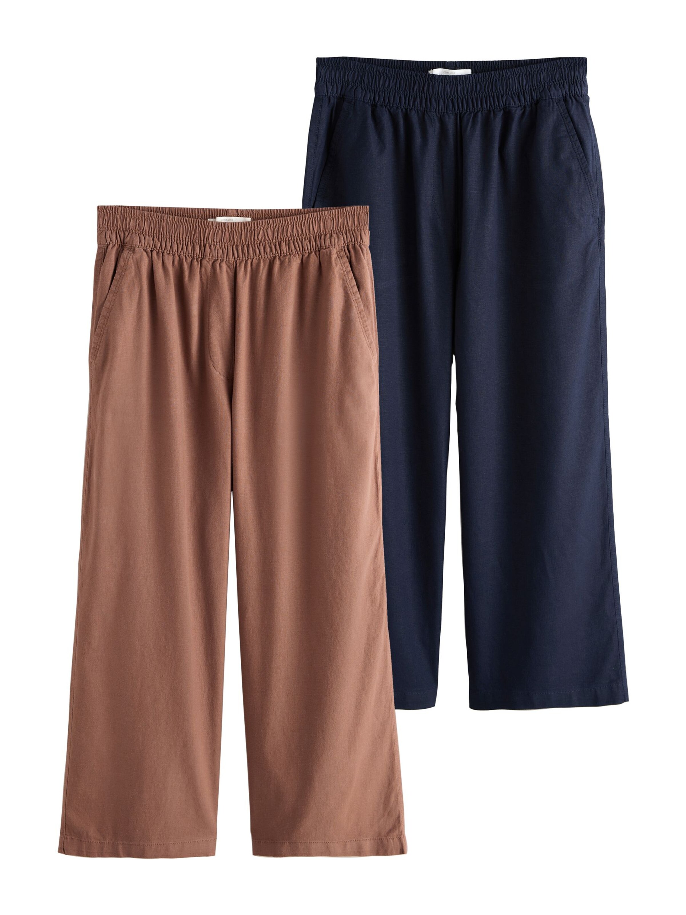 Next Broek in de kleur Camel / Navy, Productweergave