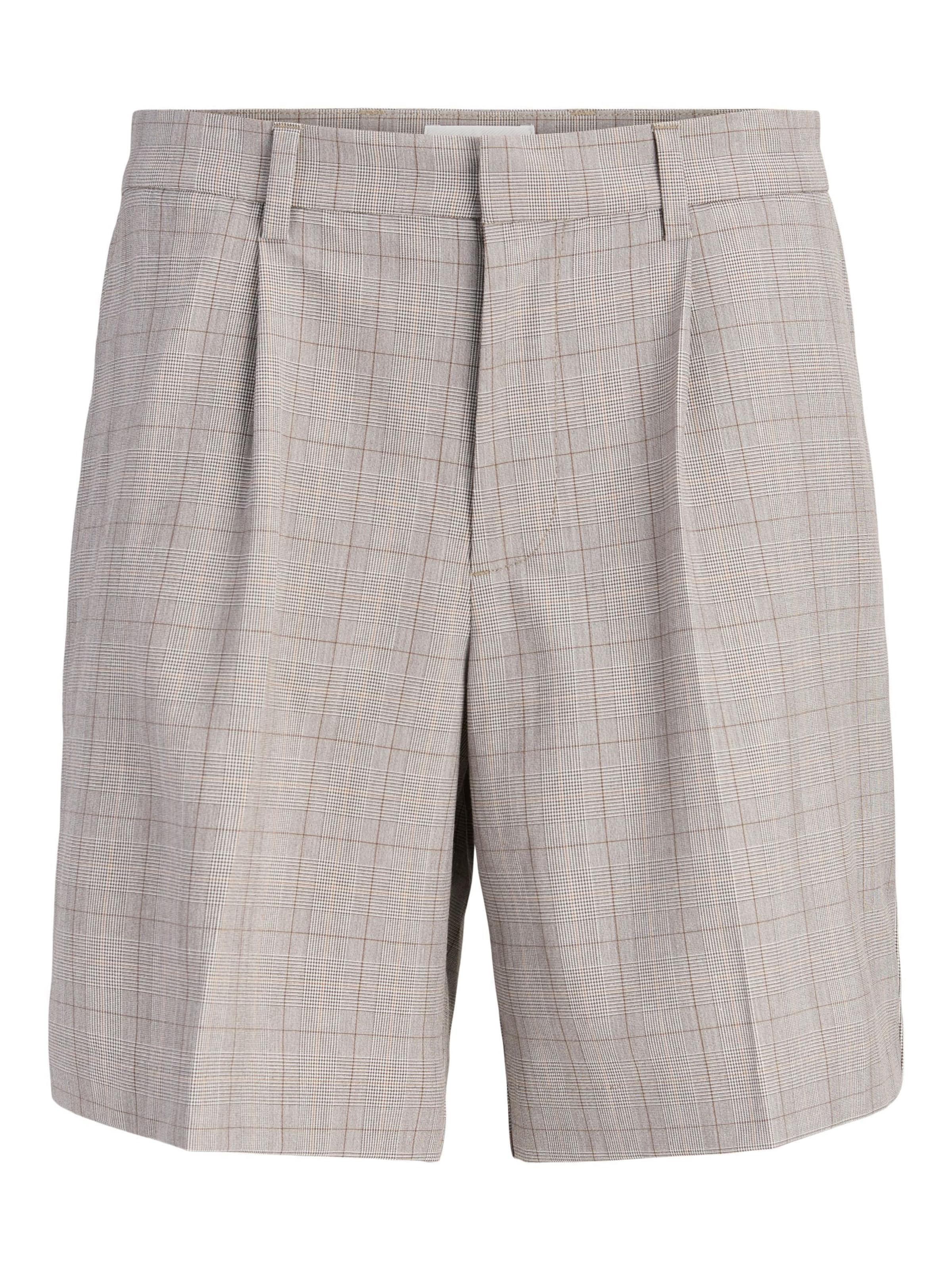 JACK & JONES - Pierna ancha Pantalón plisado en marrón: frente