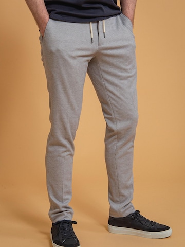 Suitable Slimfit Pantalon 'Das' in Grijs: voorkant