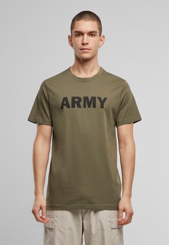 Brandit Shirt 'Army' in Grün: Vorderseite