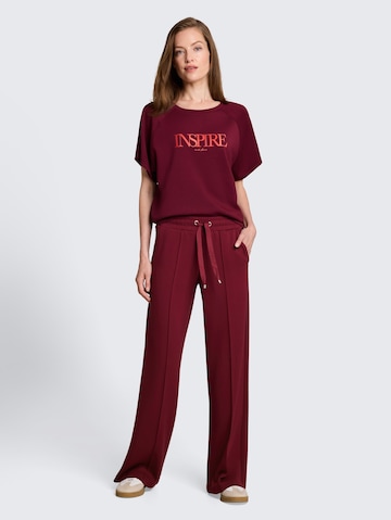 TOM TAILOR Wide leg Broek in Rood