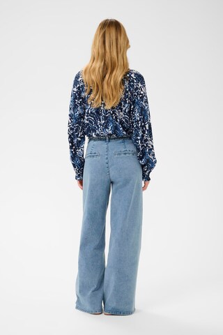 Regular Jean 'CRVisti w. Braiding' Cream en bleu