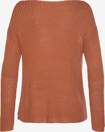 LASCANA Sweater in Orange: front