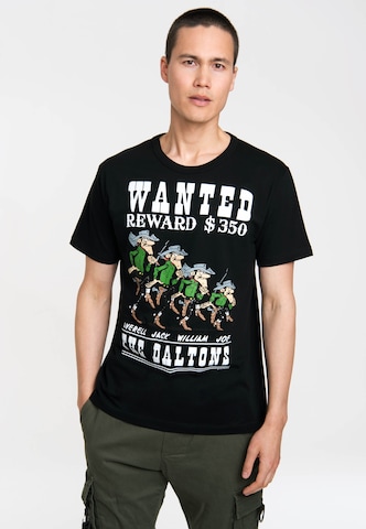 LOGOSHIRT Shirt 'The Daltons ' in Zwart: voorkant