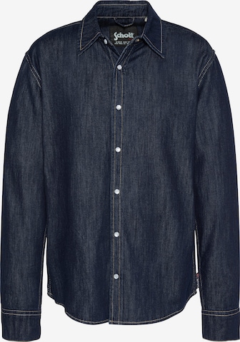 Schott NYC Shirt in Blau: Vorderseite