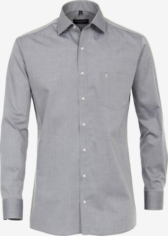 CASAMODA Slim fit Button Up Shirt in Grey: front