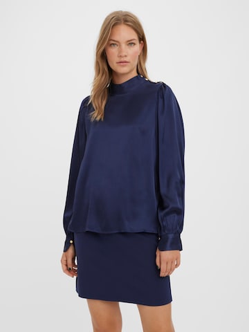 VERO MODA Blouse 'Lola' in Blauw: voorkant