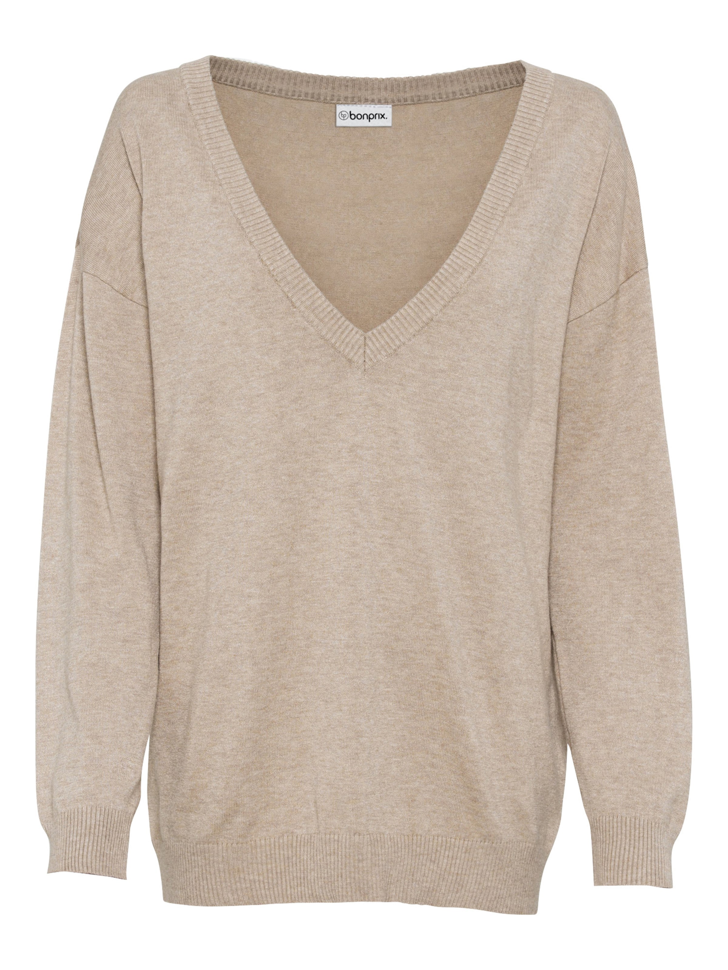 Pull-over oversize bonprix en beige : devant