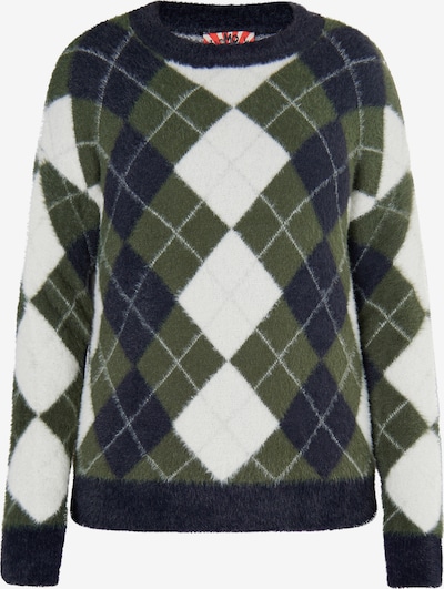 Megztinis iš myMo ROCKS, spalva – žalia / juoda / balta, Prekių apžvalga