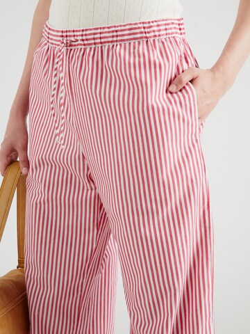 Monki - Pierna ancha Pantalón en rojo