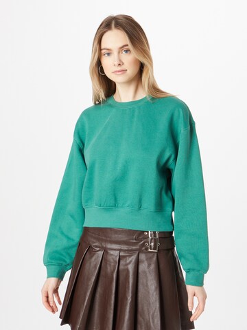 WEEKDAY Sweatshirt in Groen: voorkant