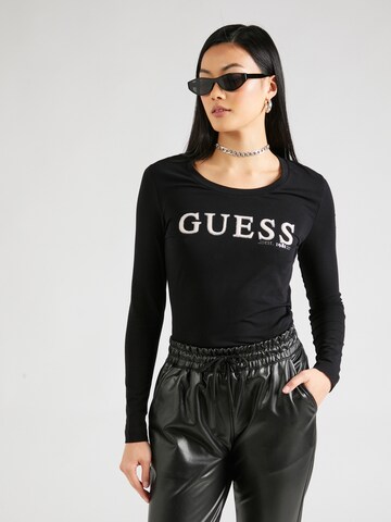 T-shirt GUESS en noir : devant