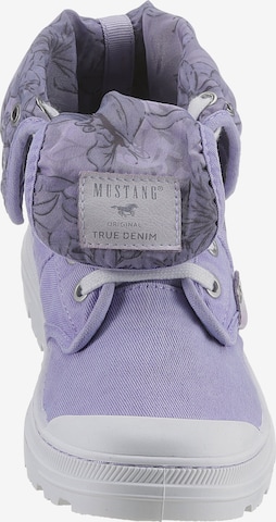 MUSTANG Lace-Up Ankle Boots in Purple