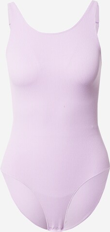 PIECES Shirt bodysuit in Purple: front