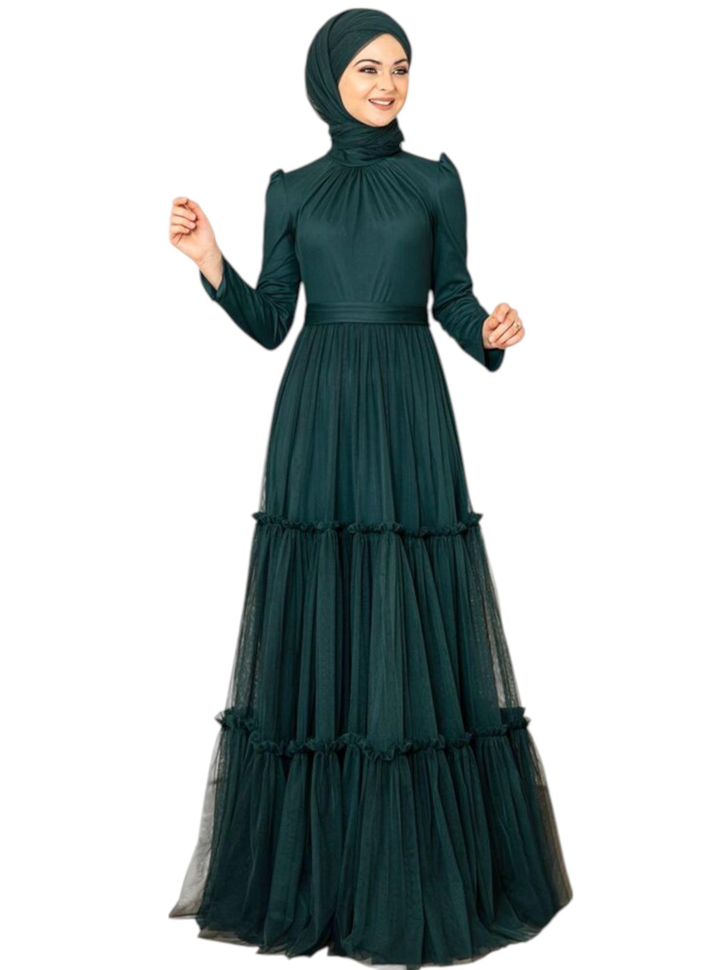 Robe de soirée 'LAYLA' fashionshowcase en vert