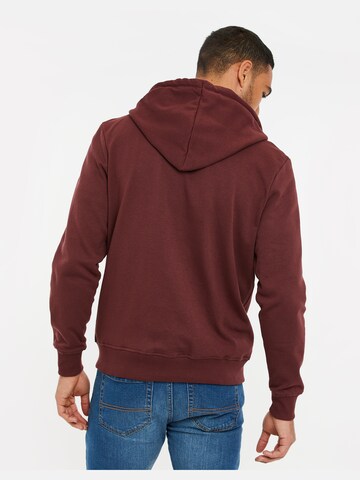 Threadbare Zip-Up Hoodie 'Through Tangerine' in Red