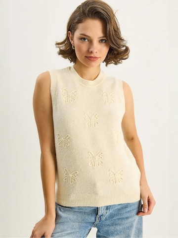 Bianco Lucci Sweater in Beige: front