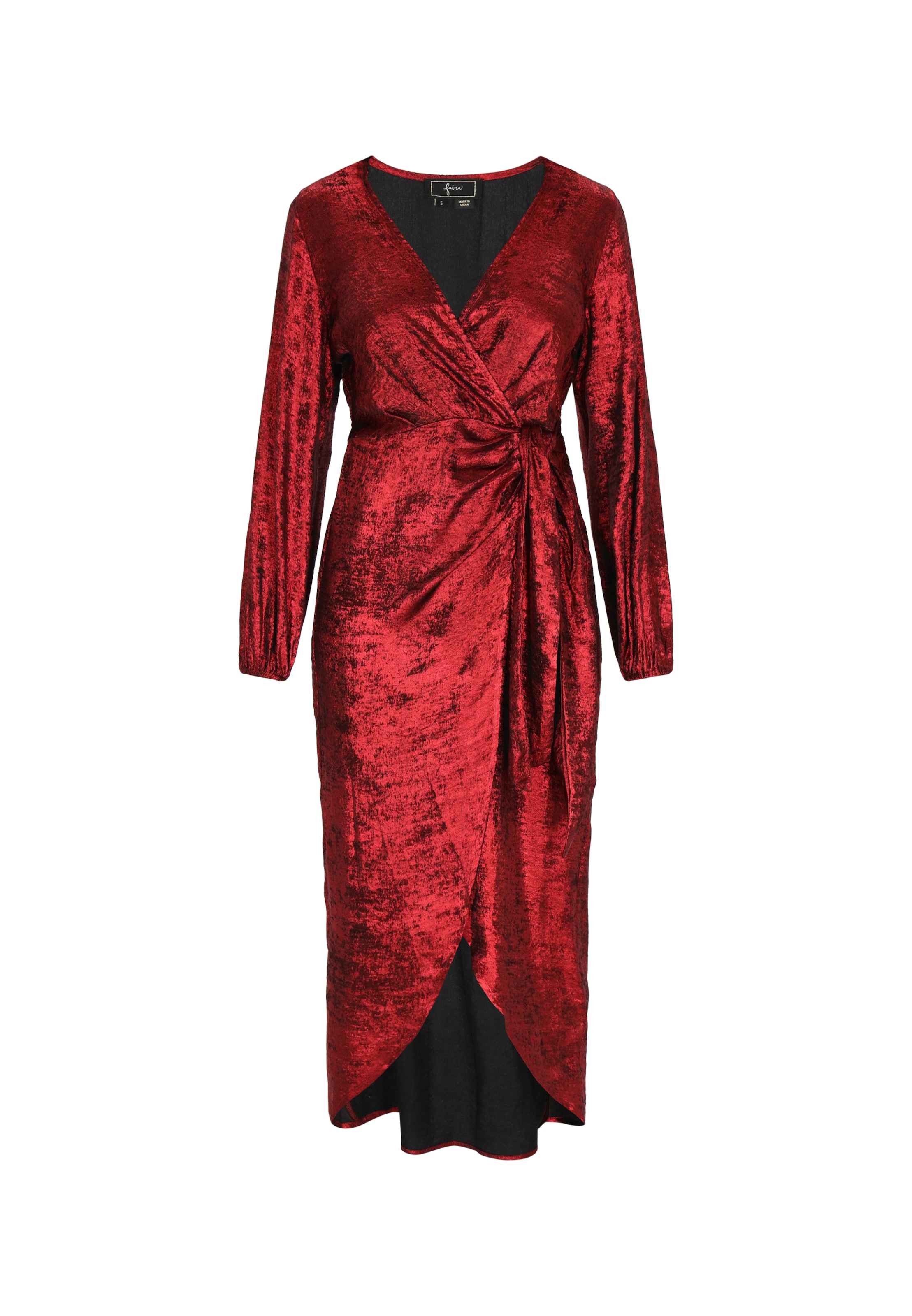 faina - Vestido de festa em vermelho: frente