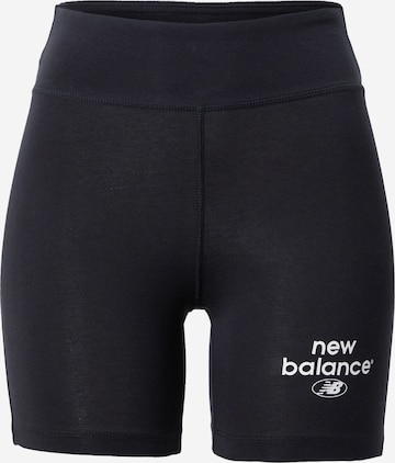 Skinny Pantaloni sport de la new balance pe negru: față