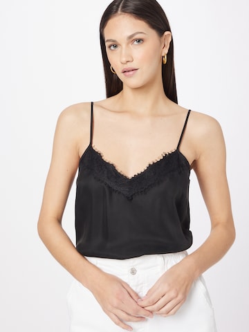 Top 'CAINS' de la Salsa Jeans pe negru: față