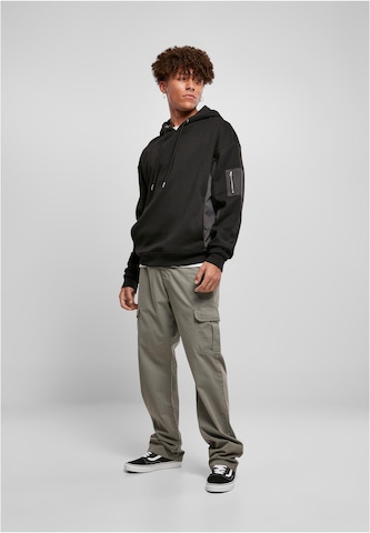 Urban Classics Sweatshirt 'Military' in Schwarz