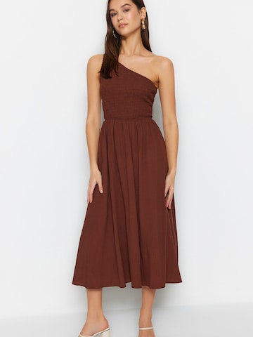 brūns Trendyol Kleita: no priekšpuses