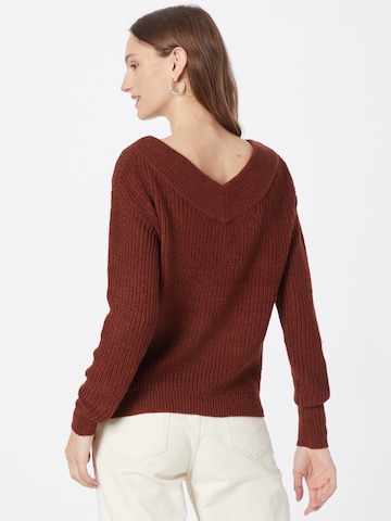 ONLY Sweter 'Melton' w kolorze brązowy