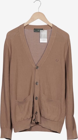 Fred Perry Strickjacke L in Braun: Vorderseite