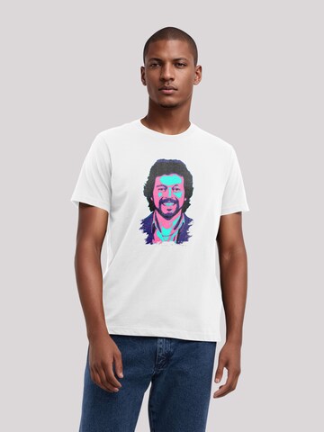 T-Shirt 'TV Times Jeremy Beadle 1982 Pop Art' F4NT4STIC en blanc : devant