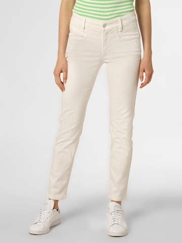 Cambio Slim fit Pants ' Pina ' in Beige: front