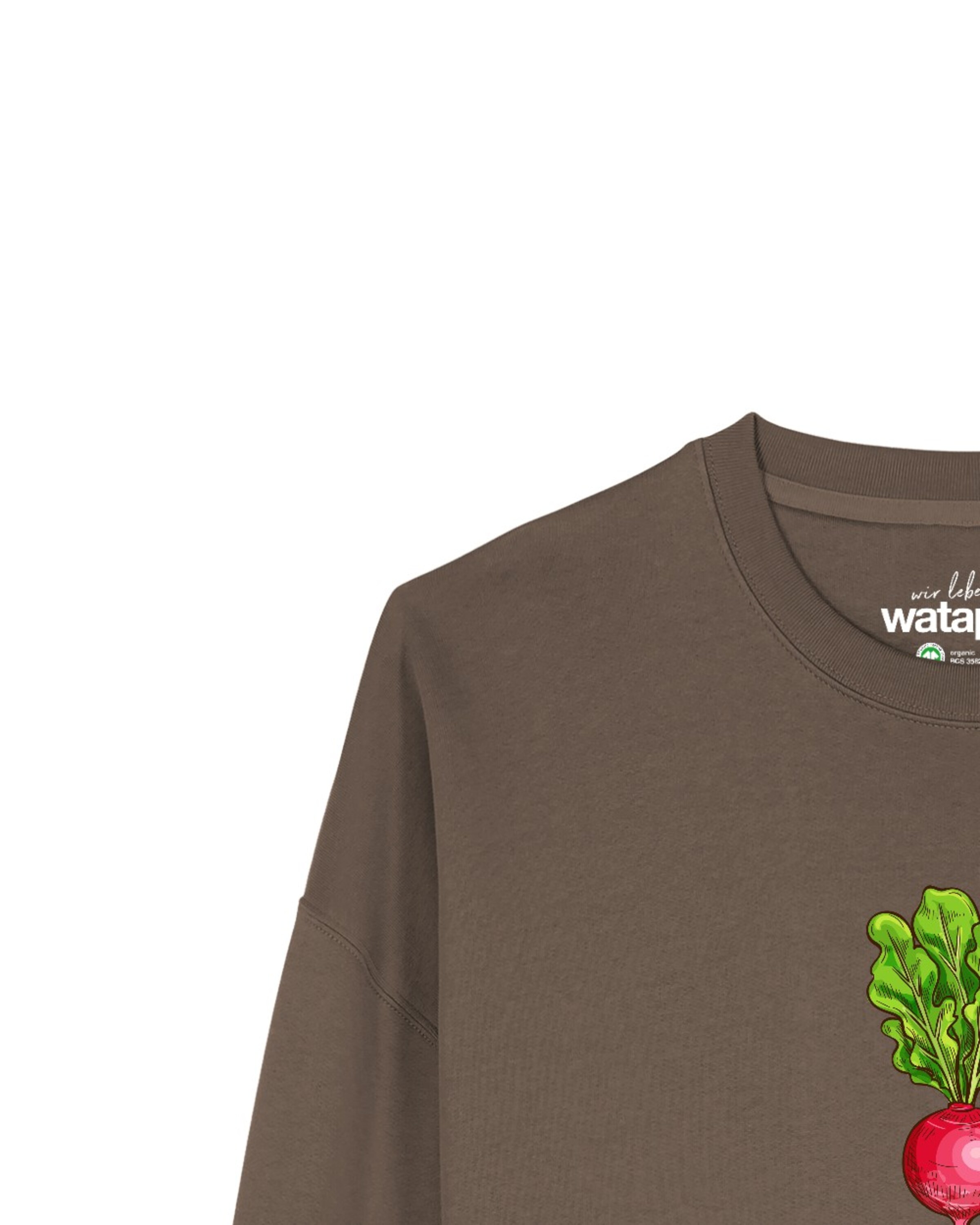 Sweat-shirt 'Radieschen ' Watapparel en marron