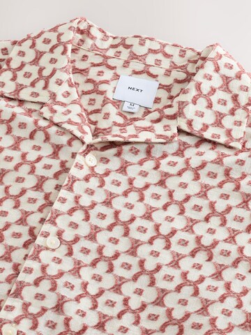 Next Regular fit Button Up Shirt in Red