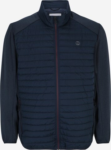 Jack & Jones Plus Tussenjas in Blauw: voorkant