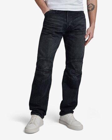 Regular Jean G-Star RAW en noir : devant