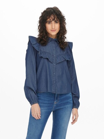 JDY Blouse 'KIA' in Blauw: voorkant