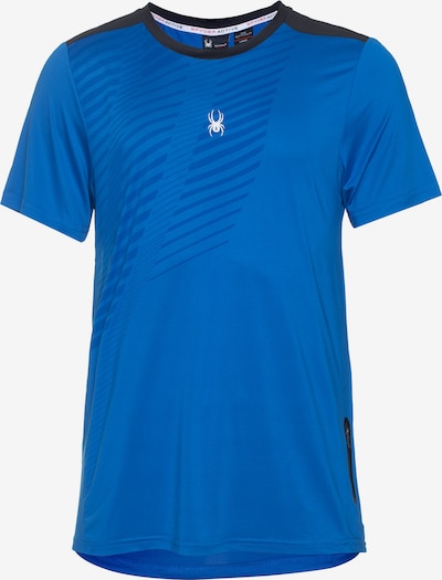 Spyder Camiseta funcional en azul / negro / blanco, Vista del producto