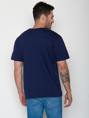 GREENBOMB Shirt 'Fusion Bike Front Stamp' in Blauw