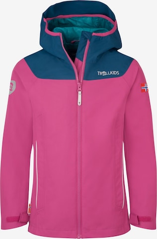 TROLLKIDS Outdoor jacket in Pink: front