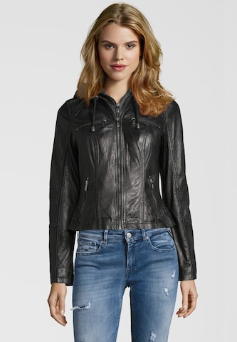 BUFFALO Lederjacke 'BE Yourself' in Schwarz: predná strana