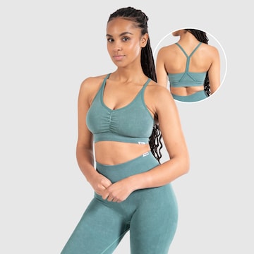 Smilodox Bustier Sporttop in Groen: voorkant