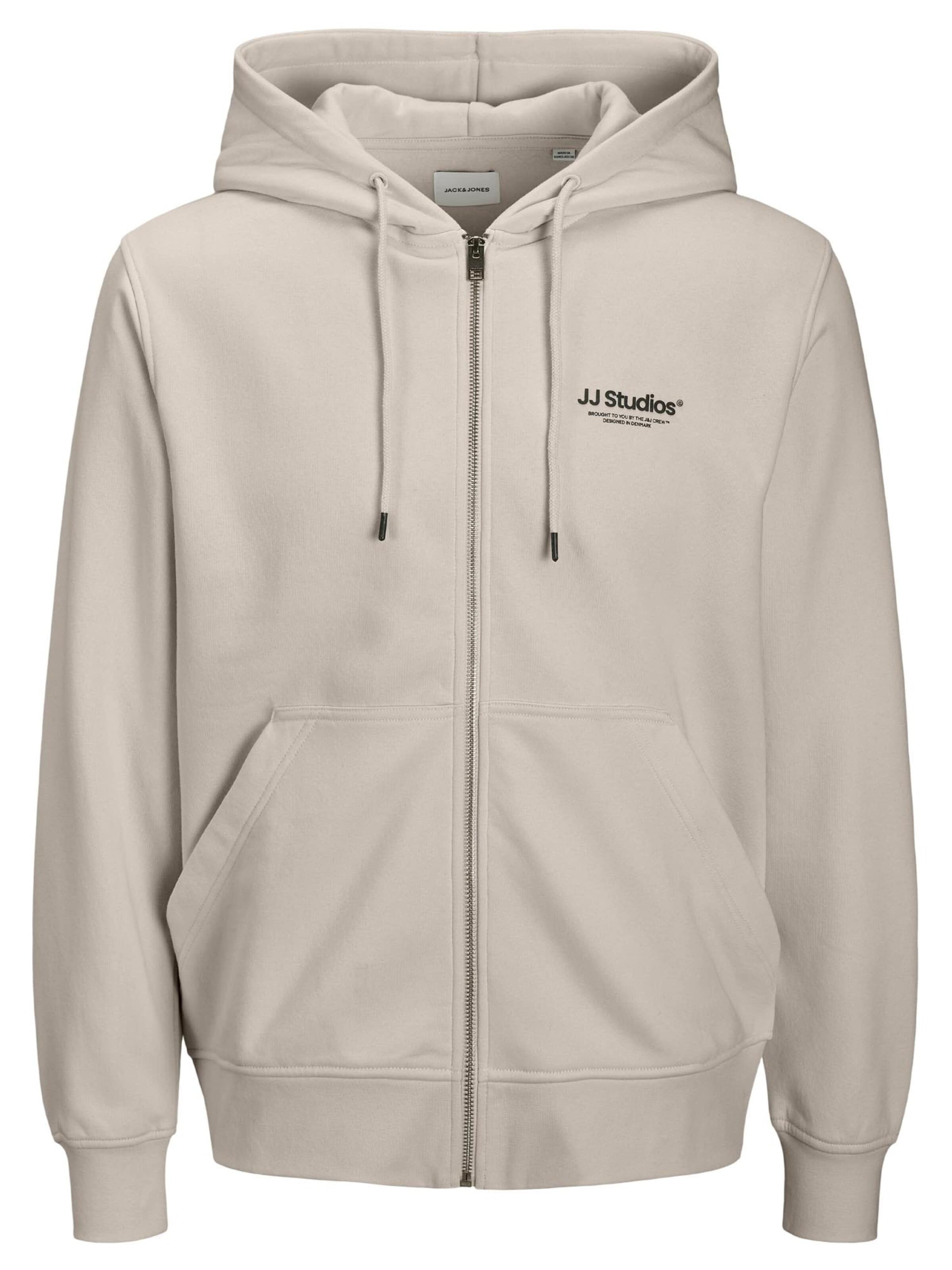 JACK & JONES Кофта на молнии 'JJESoho' в Серый: спереди