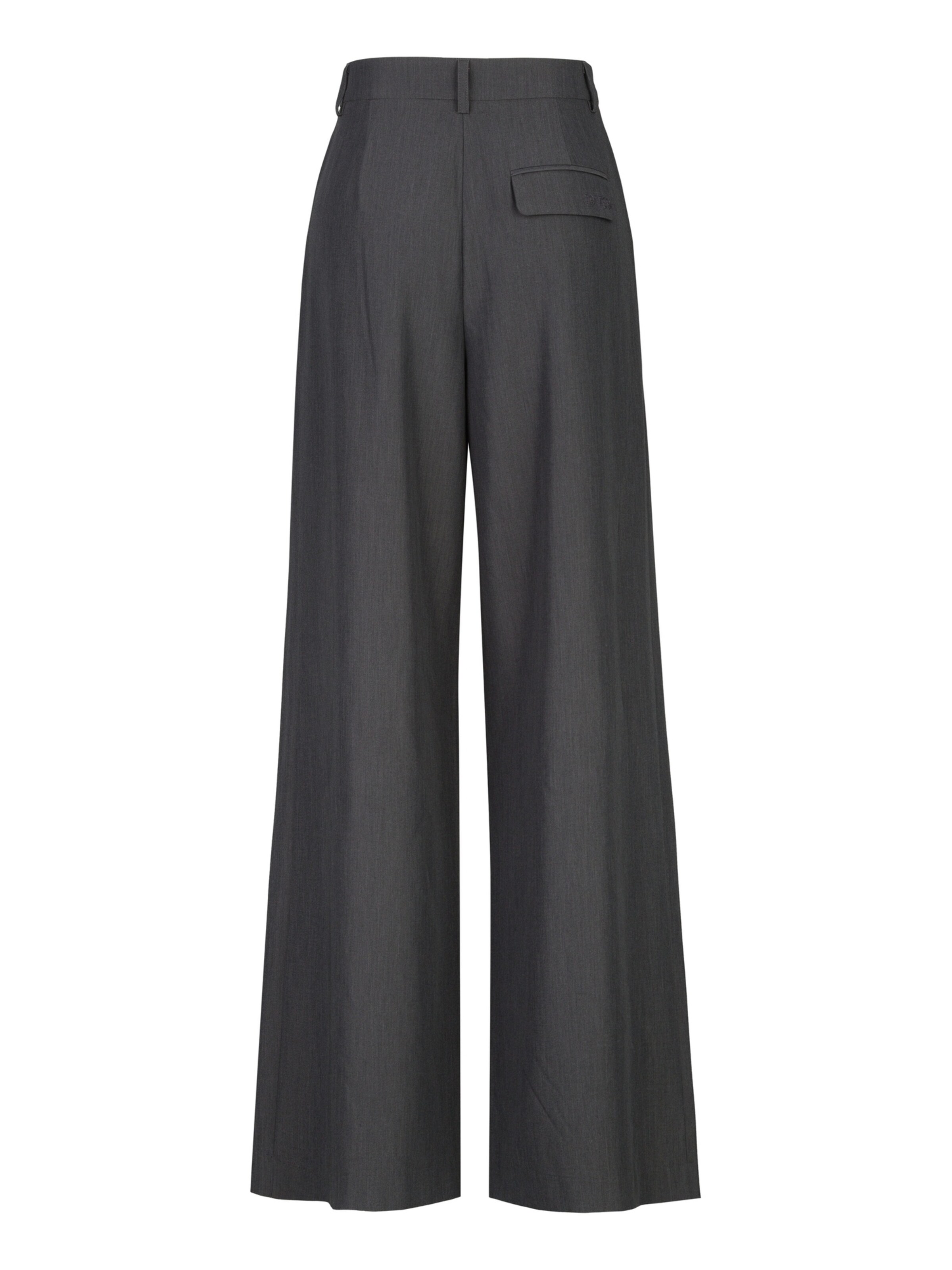 19V69 ITALIA Wide leg Bandplooibroek 'Florence Street' in Grijs