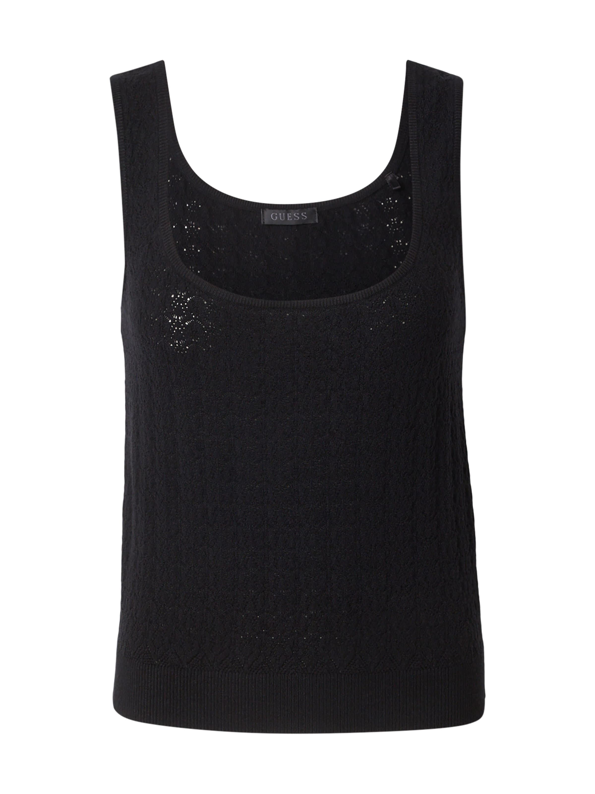 Top in maglia 'NINA' di GUESS in nero: frontale