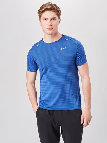 NIKE Regular Fit Sportshirt 'TECHKNIT ULTRA' in Blau: predná strana