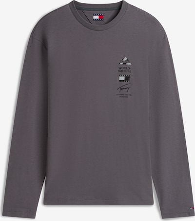 Marškinėliai iš Tommy Jeans, spalva – tamsiai pilka / juoda / balkšva, Prekių apžvalga