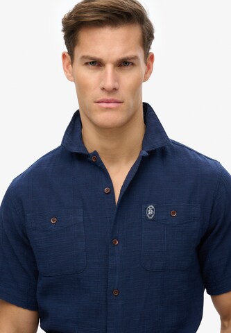 Superdry Regular fit Button Up Shirt in Blue